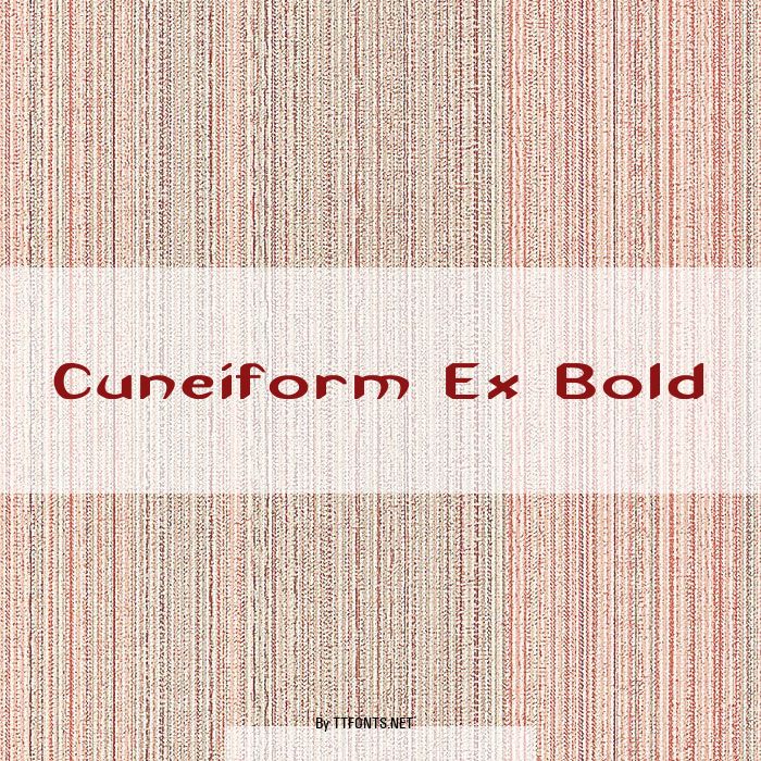 Cuneiform Ex Bold example